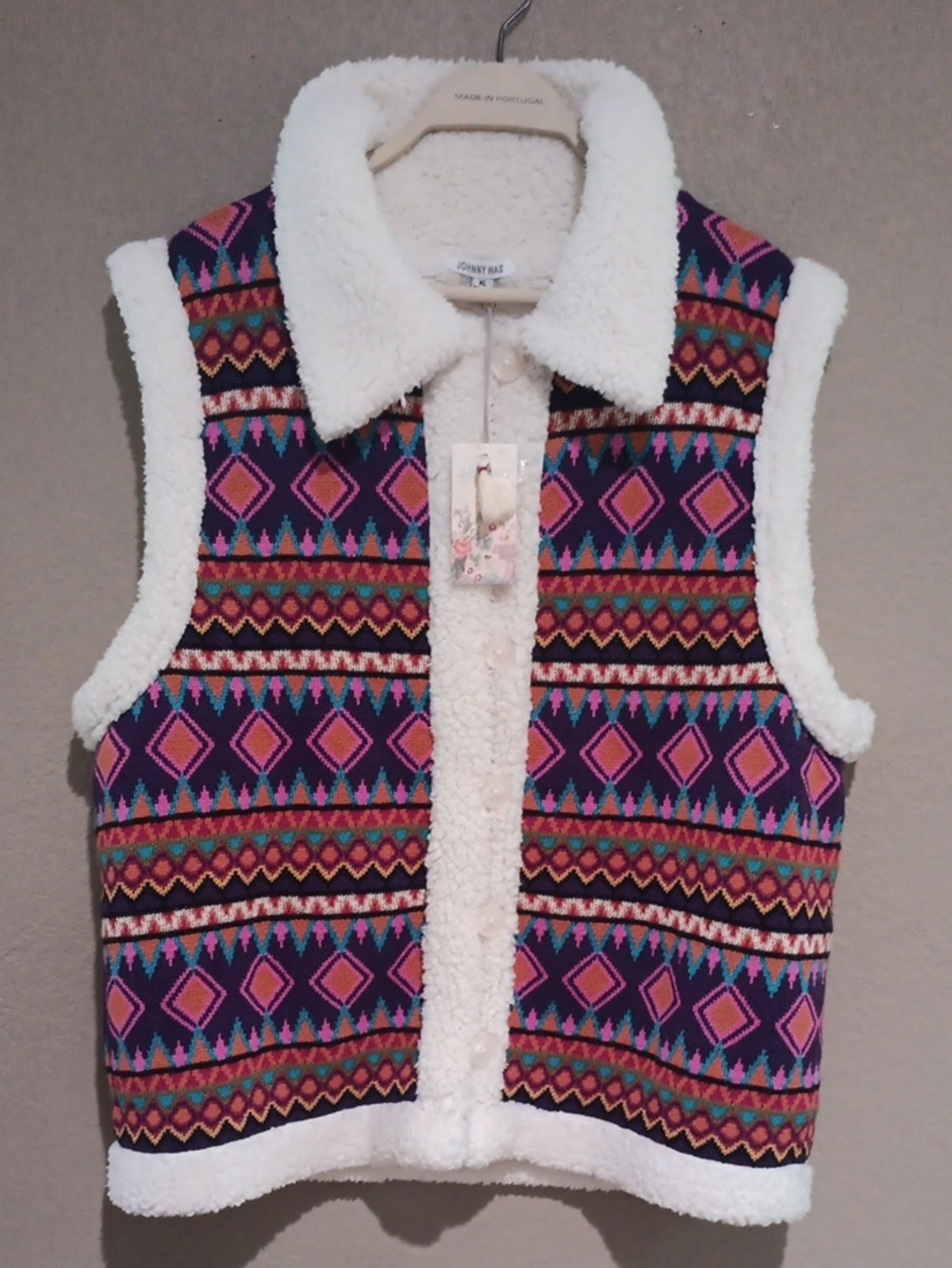 Johnny Was Yuya Sherpa Reversible Vest
